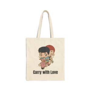 Carry with Love – Chibi Cotton Canvas Tote Bag