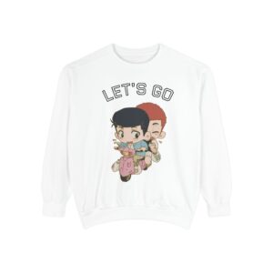 Let's Go -Kawaii Chibi Anime Unisex Garment-Dyed Sweatshirt-The #1 Cutest Crewneck for Anime Lovers
