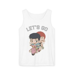 Let’s Go – Chibi Unisex Garment-Dyed Tank Top