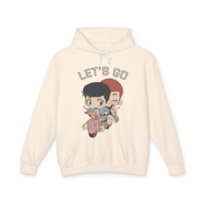 Let's Go -Kawaii Chibi Anime Unisex Lightweight Hooded Sweatshirt-The #1 Cutest Crewneck for Anime Lovers