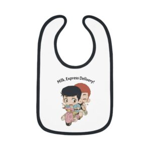 Milk, Express Delivery! – Chibi Cute Baby Contrast Trim Bib