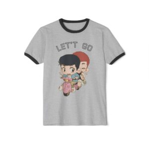 Let’s Go - Chibi Unisex Cotton Ringer T-Shirt