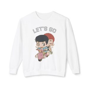 Let’s Go – Chibi Unisex Lightweight Cotton Sweatshirt