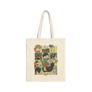 Snack, Game, Nap – Repeat – Chibi Cotton Canvas Tote Bag