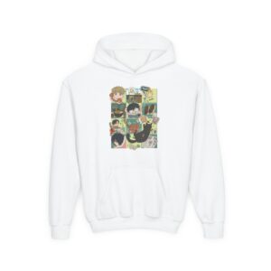 Sleepy Cat – Chibi Youth Heavy Blend Hooded Sweatshirt