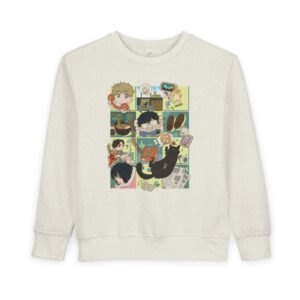Sleepy Cat – Chibi Toddler Sweatshirt