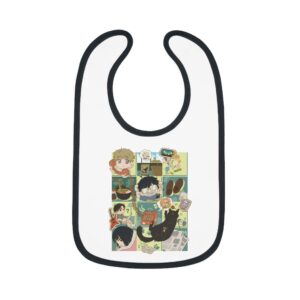 Lazy Paws – Chibi Baby Contrast Trim Jersey Bib