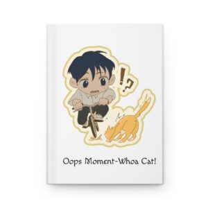 Oops Moment – Whoa Cat – Chibi Hardcover Journal Matte