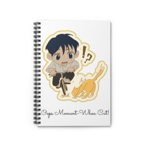 Oops Moment – Whoa Cat – Chibi Spiral Notebook