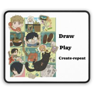 Draw, Play, Create – Repeat – Chibi Gaming Mouse Pad