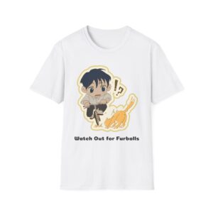 Watch Out for Furballs – Chibi Unisex Softstyle T-Shirt