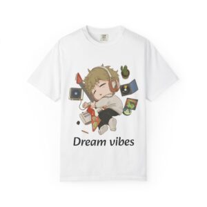 Dream Vibes – Chibi Unisex Garment-Dyed T-Shirt