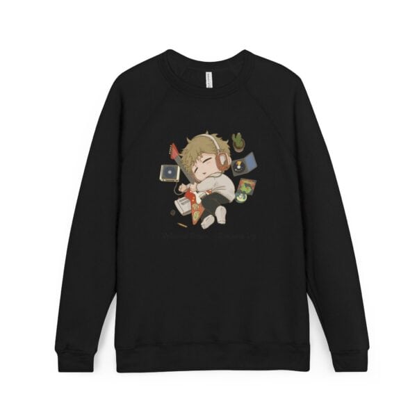Volume Down – Dreams Up – Chibi Unisex Sponge Fleece Raglan Sweatshirt 1 15411130101415185768 2048