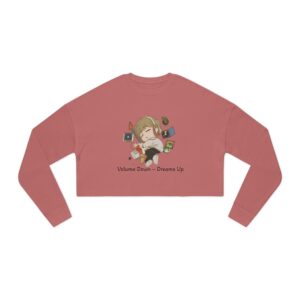Volume Down – Dreams Up – Chibi  Cropped Sweatshirt