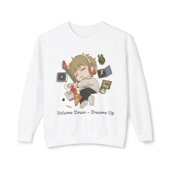 Volume Down – Dreams Up – Chibi Unisex Lightweight Crewneck Sweatshirt 1 4293886845637780329 2048