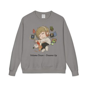 Volume Down – Dreams Up – Chibi Unisex ComfortWash® Garment Dyed Crewneck Sweatshirt